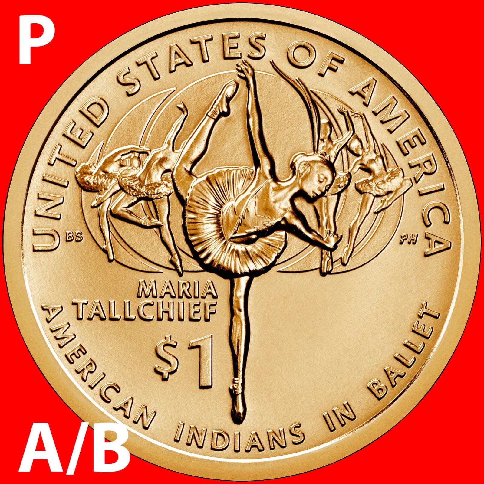 2023-P A&B NATIVE AMERICAN MARIA TALLCHIEF UNCIRCULATED SACAGAWEA DOLLAR