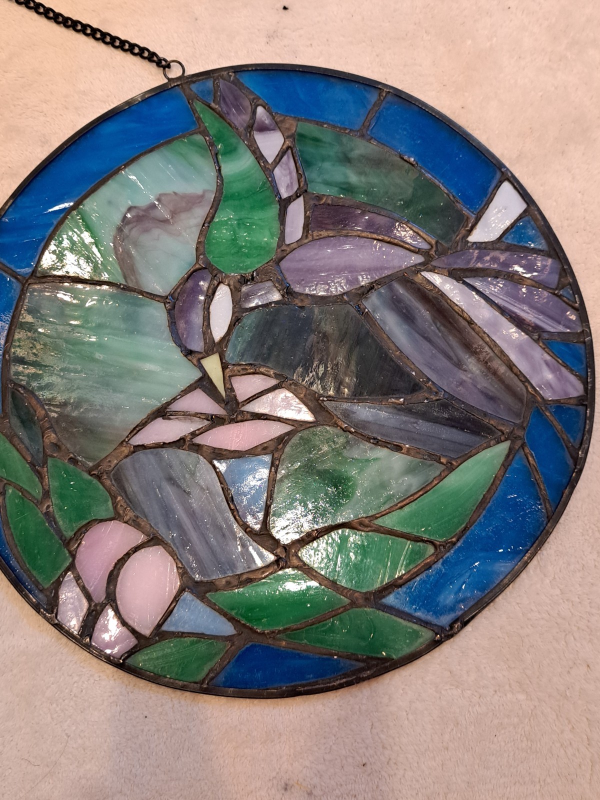 Vintage Suncatcher Hummingbird 10"