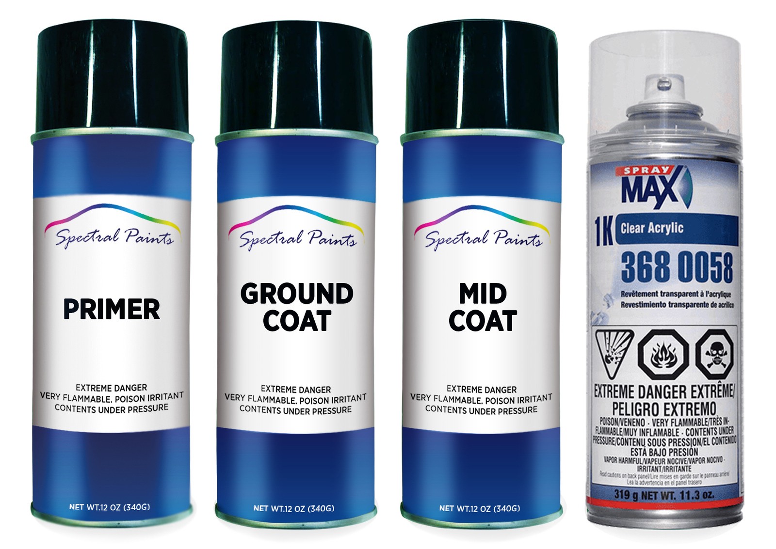 For Dodge PXT Phantom Black Pearl Spray Paint Primer & Clear Compatible