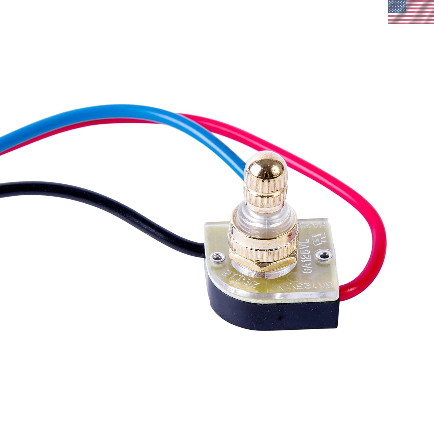 Efficient 6A Brass Rotary Switch with Quick Connect, Ideal for Home Applications