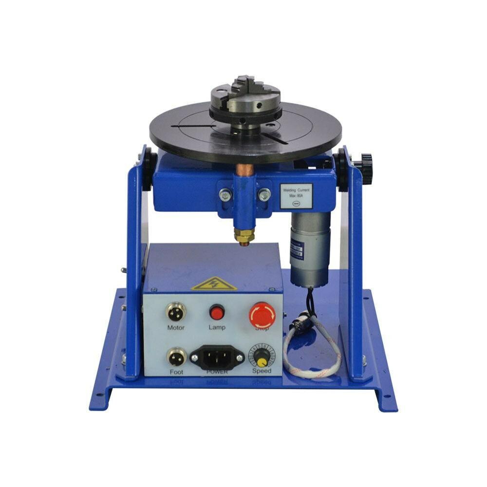 110V/220V 10KG Rotary Welding Positioner Turntable Table 2.5" 3 Jaw Lathe Chuck