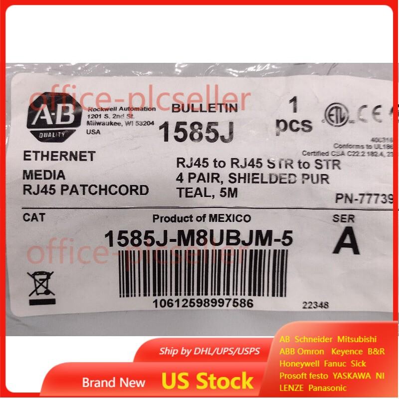 NEW ALLEN BRADLEY 1585J-M8UBJM-5 ETHERNET CABLE - FREE SHIPPING