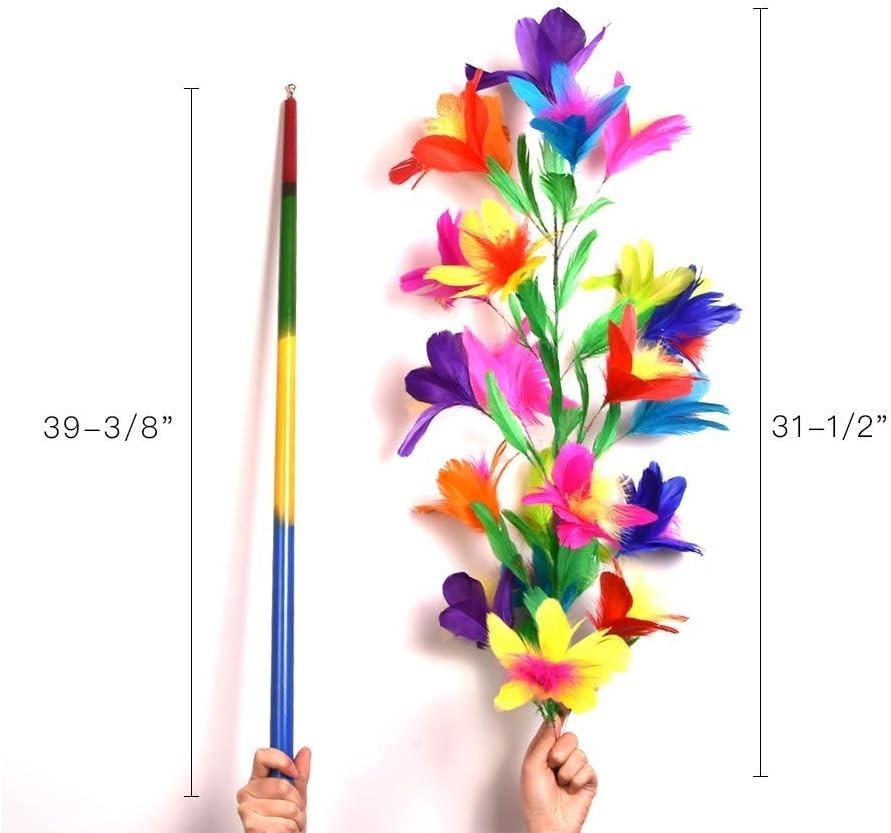 Stunning Rainbow Magic Wand - Transforms into 21 Flower Bouquet for Stage Magic