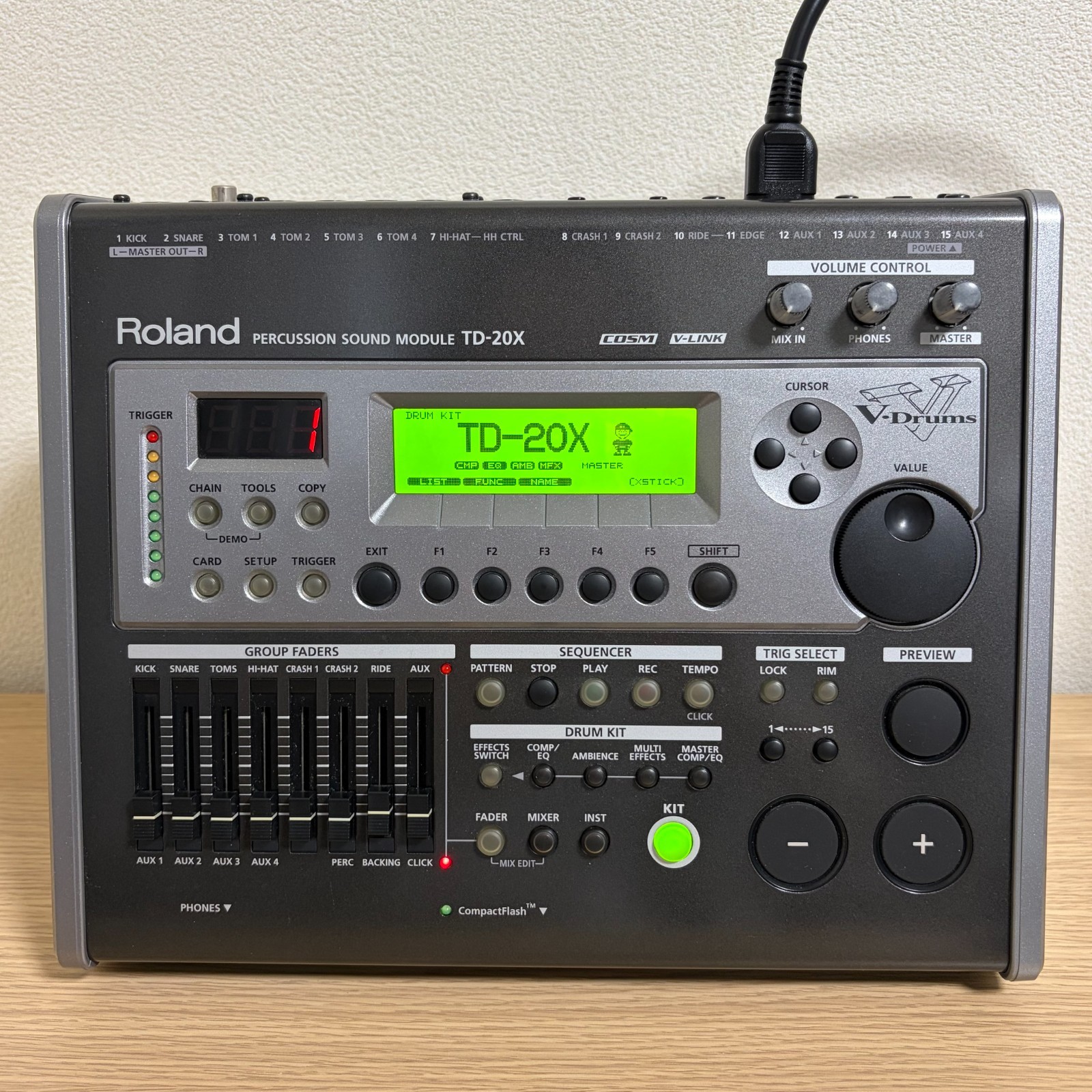 Roland TD-20X V-Drums Percussion Sound Module 100 Kits 920 Drum Instruments