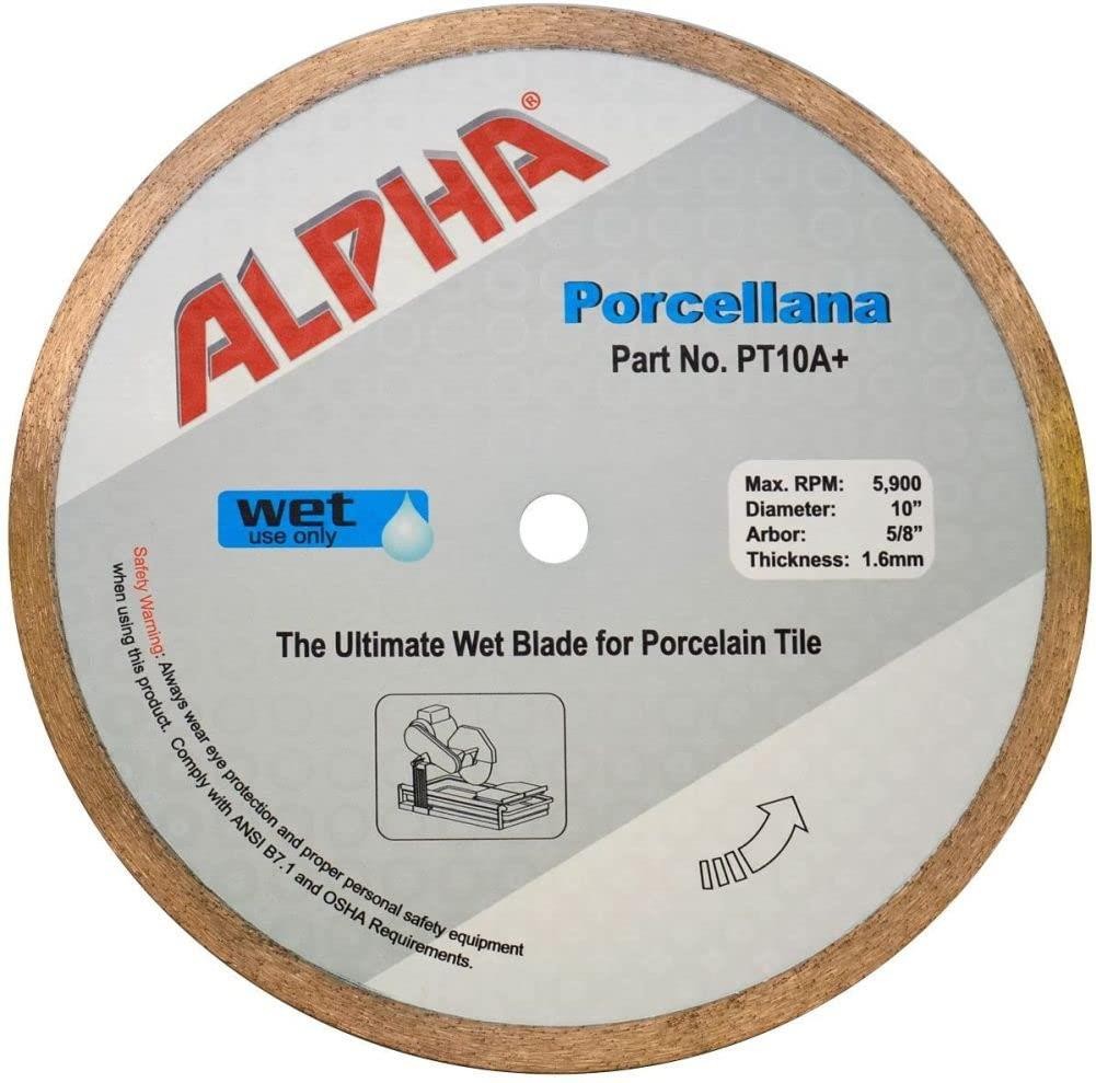 Alpha Professional Tools Porcellana Wet Diamond Blade 10"- PT10A+