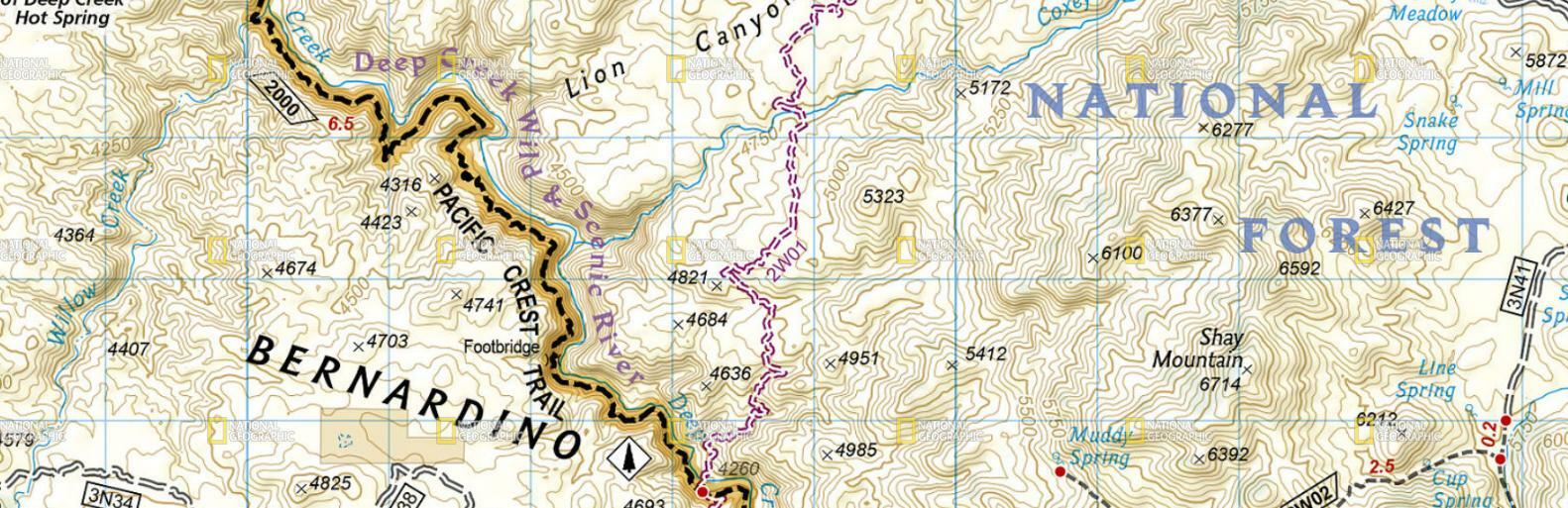 Pacific Crest Trail Maps National Geographic Complete PCT Topo Map Pack Bundle