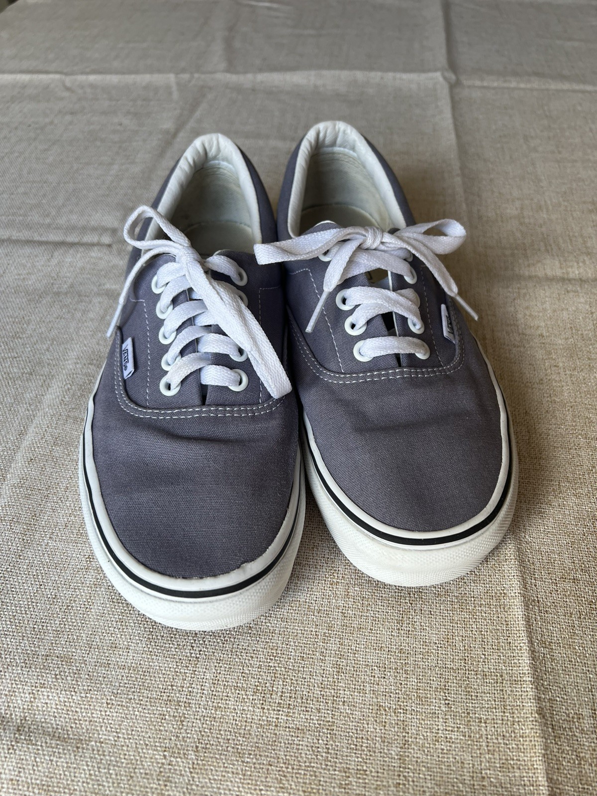 Vans Authentic Pewter Gray White Skate Casual Shoe Sneaker Mens 9 / Womens 10.5