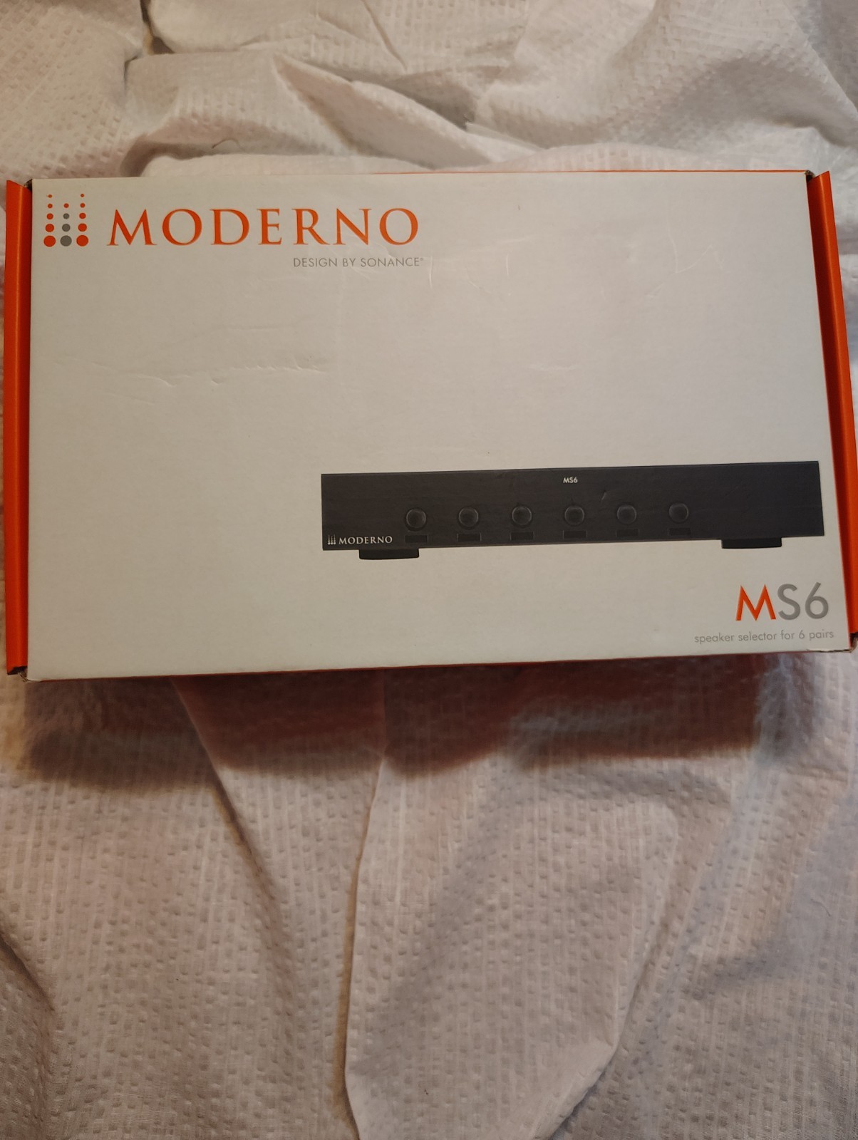 New Moderno MS6 Speaker Selector Switch w/ Protection Circuitry, 6 Pairs, Black