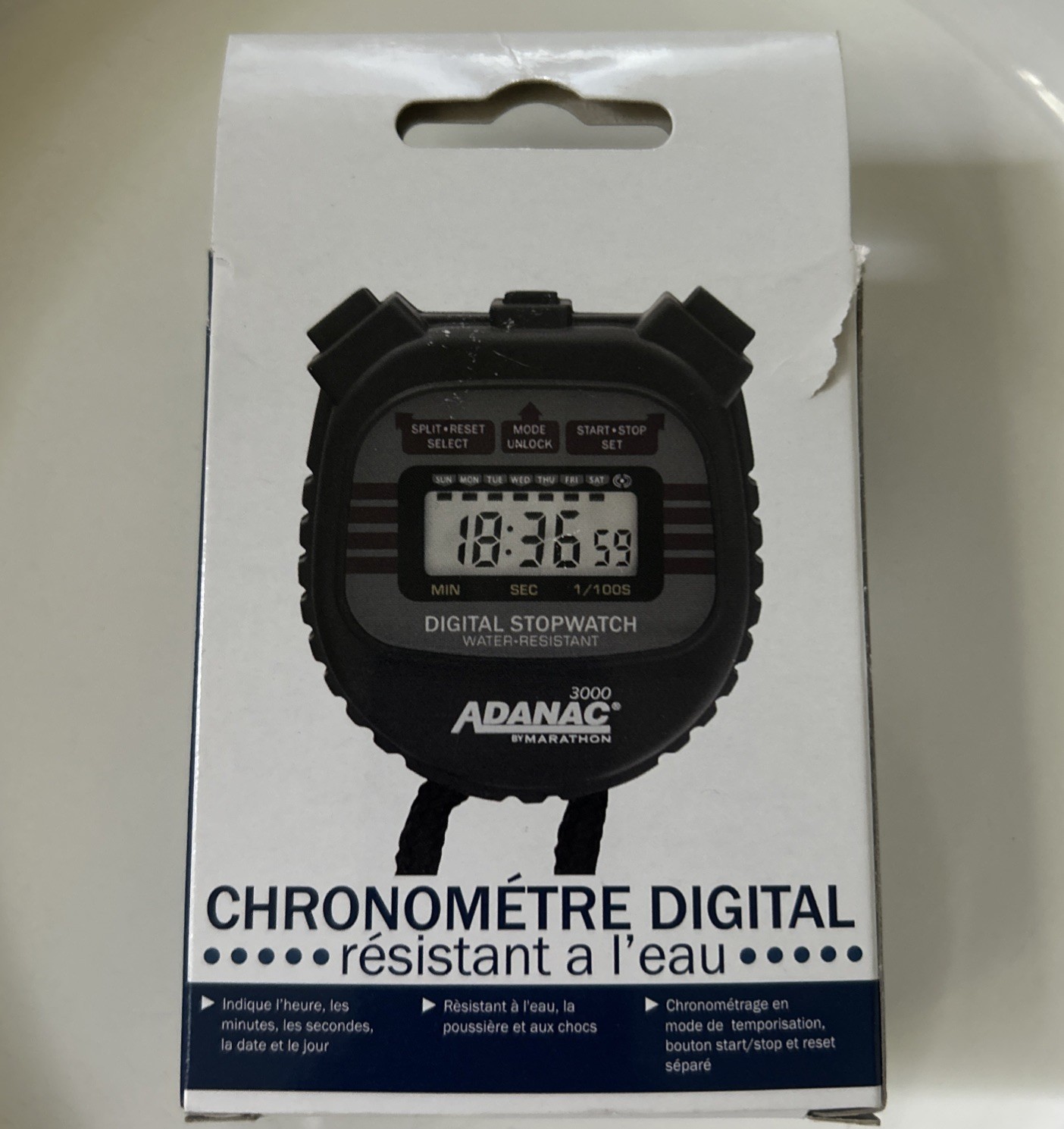 Adanac By Marathon 3000 Digital Stopwatch Timer Water Dust & Shock Resistant