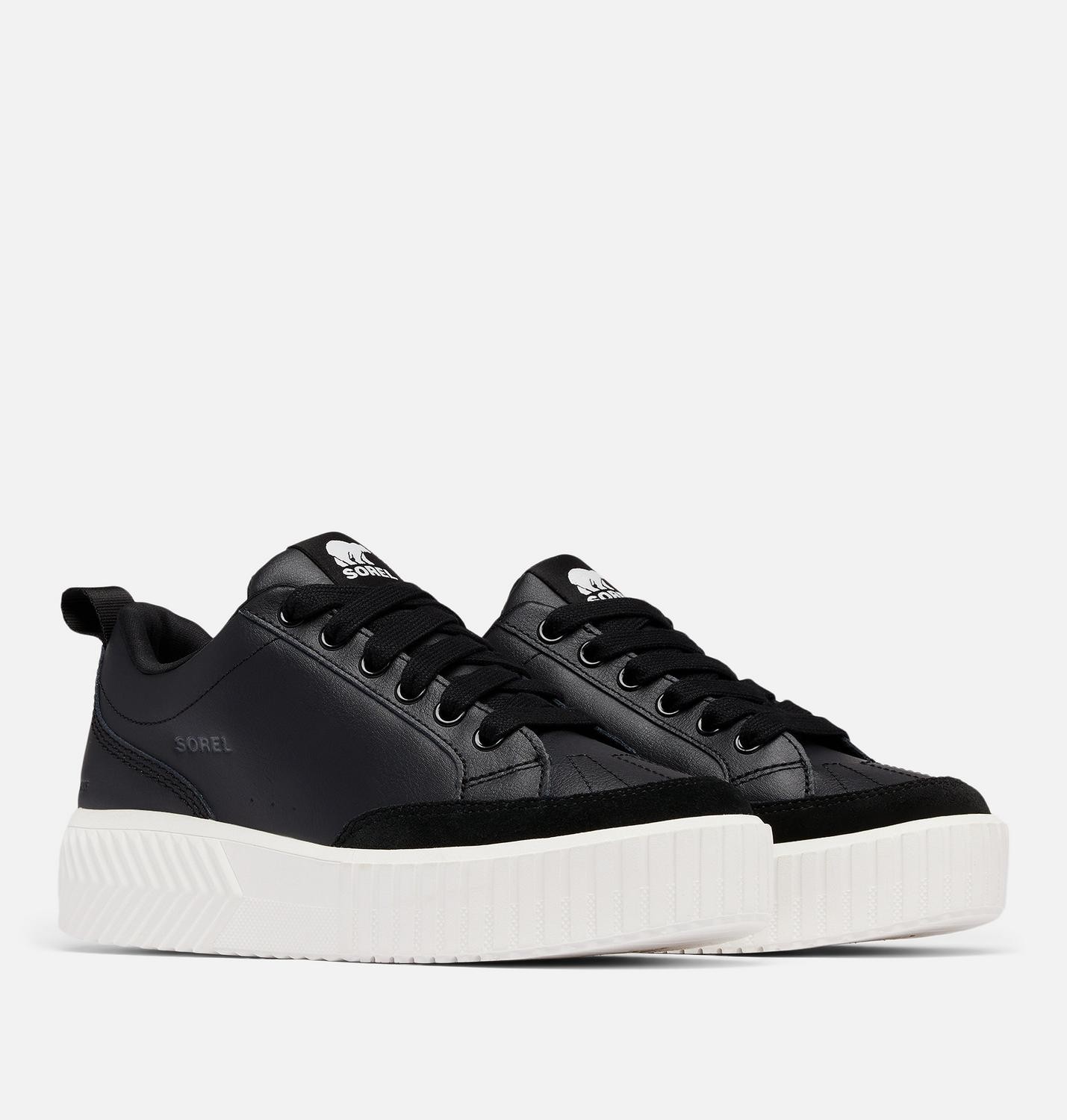 SOREL Ona Ave™ Low Waterproof Women's Sneaker, Black, Sea Salt, Medium
