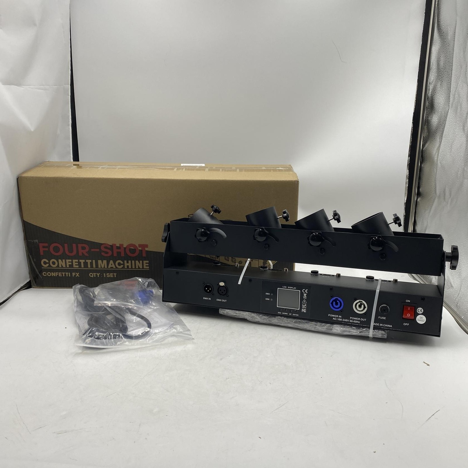 Bonvenon Professional Confetti Launcher Cannon Machine, w/ Remote Control 4 Shot