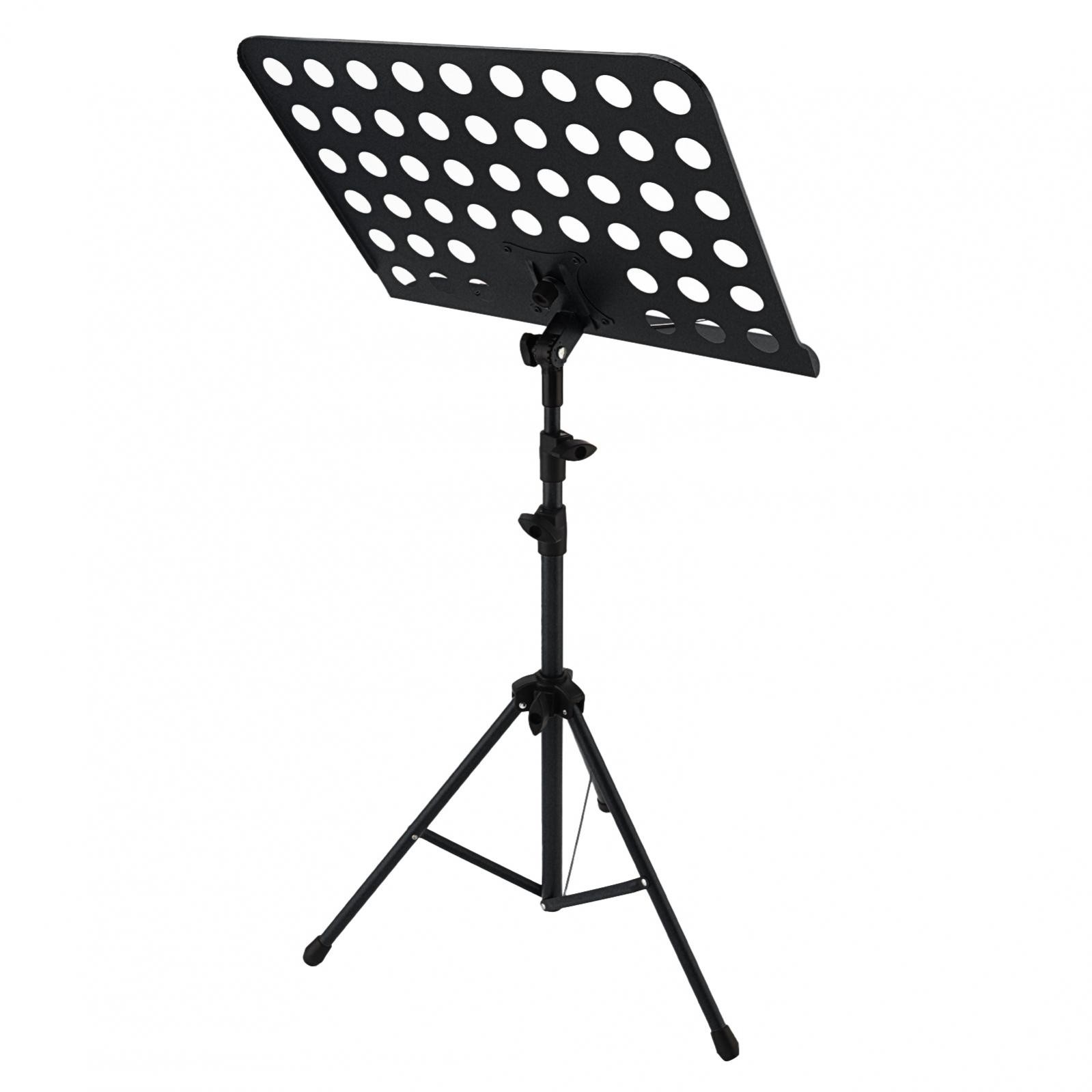 Black Foldable Height Adjustable Music Stand, 31.5-55.9 in, 360° Rotation
