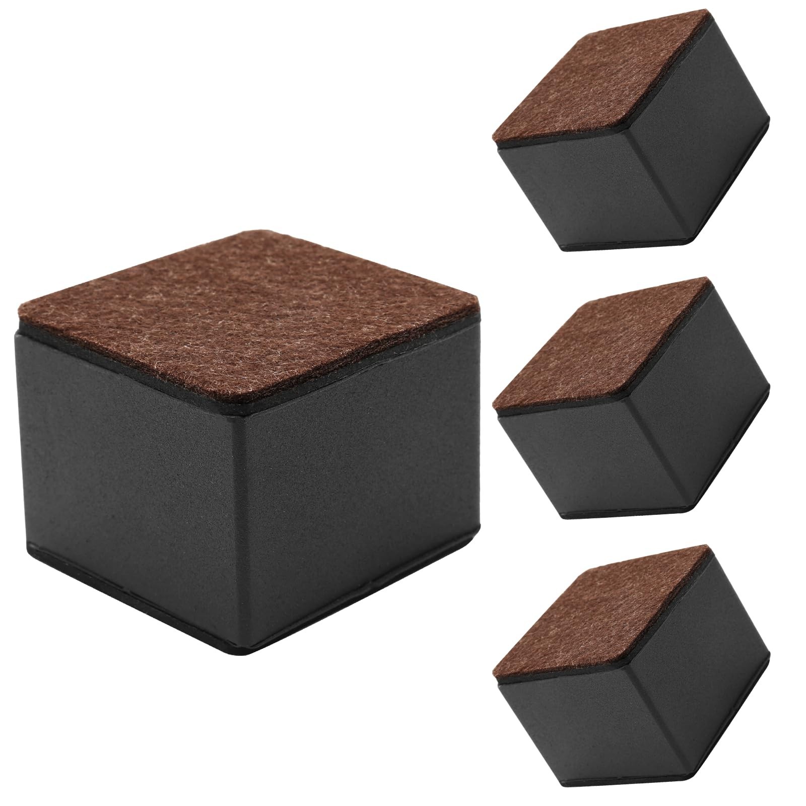 Biaungdo 4 Pcs Self-Adhesive Furniture Risers, Square Furniture Bed Risers, H...