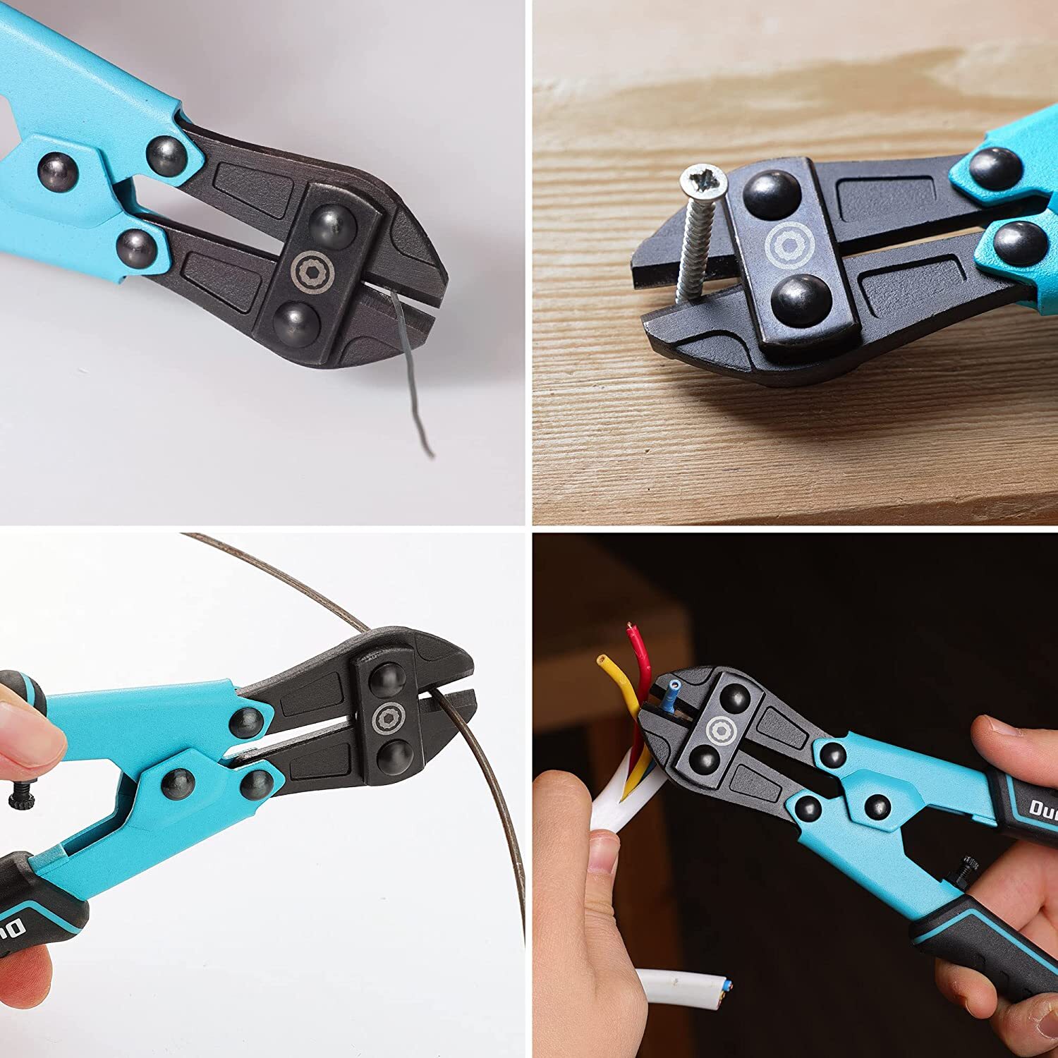 DURATECH 8" Bolt Cutter Chrome Vanadium Steel Blade for Wire Cable Security Lock