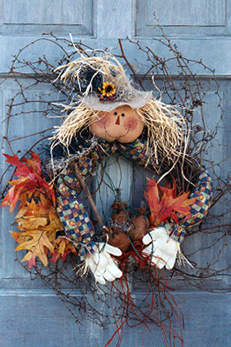New PATTERN #3100 Scarecrow in Twig or grapevine Wreath by Bonnie B Buttons