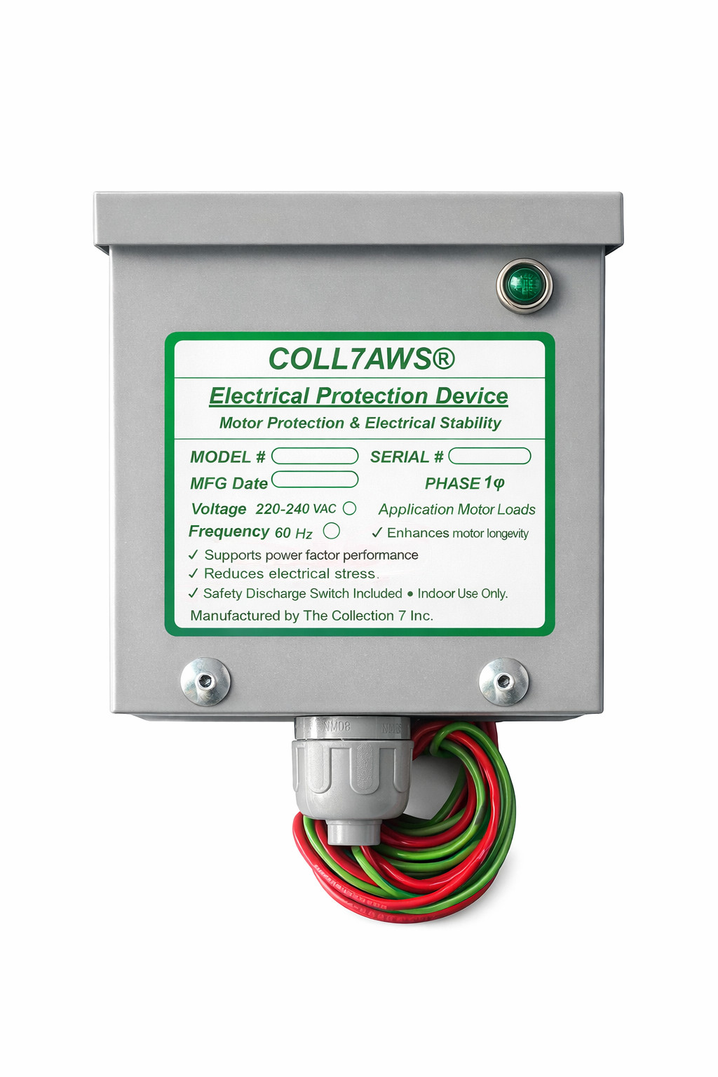 50 Amp Whole House Surge Protector Energy Saver | KVAR Power Factor | ES-1050-SR
