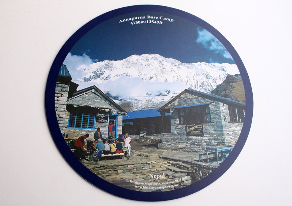 Round Mousepad Mat Printed with Beautiful Scenery of Annapurna Base Camp Nepal