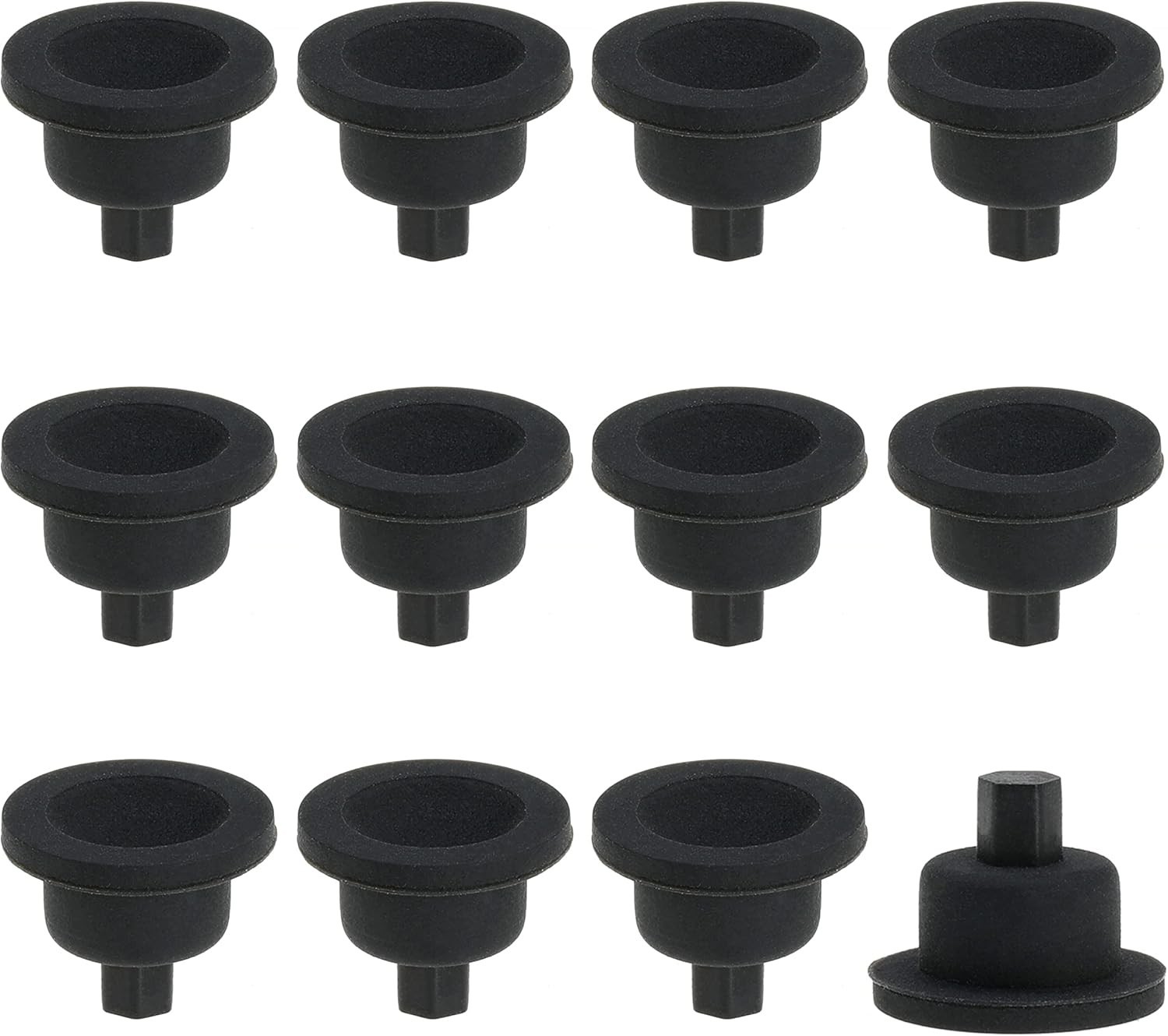 12 Pack 815689 Durable Rubber Feet for 1/5'' Wolf Grates Gas Stove Grate Bumpers