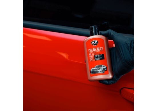 Red K2 Color Max Car Paint Polish Colour Restorer Cover Scratches Enhance 250ml