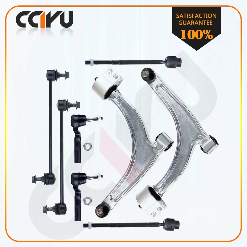Complete 8PCS Front Lower Control Arms Sway Bars Tie Rods Kit For Chevy Malibu