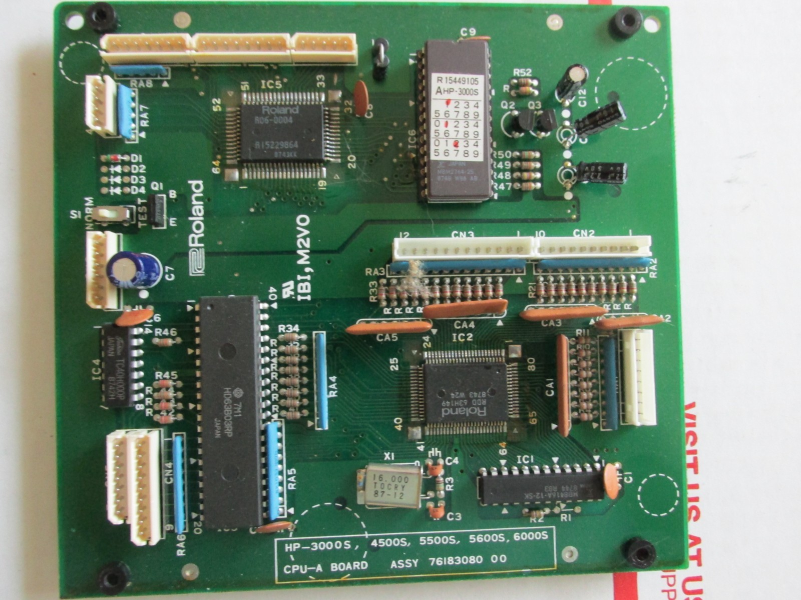 Vintage  Roland HP-3000S, 4000s,5000s digital piano CPU Board A late 80s