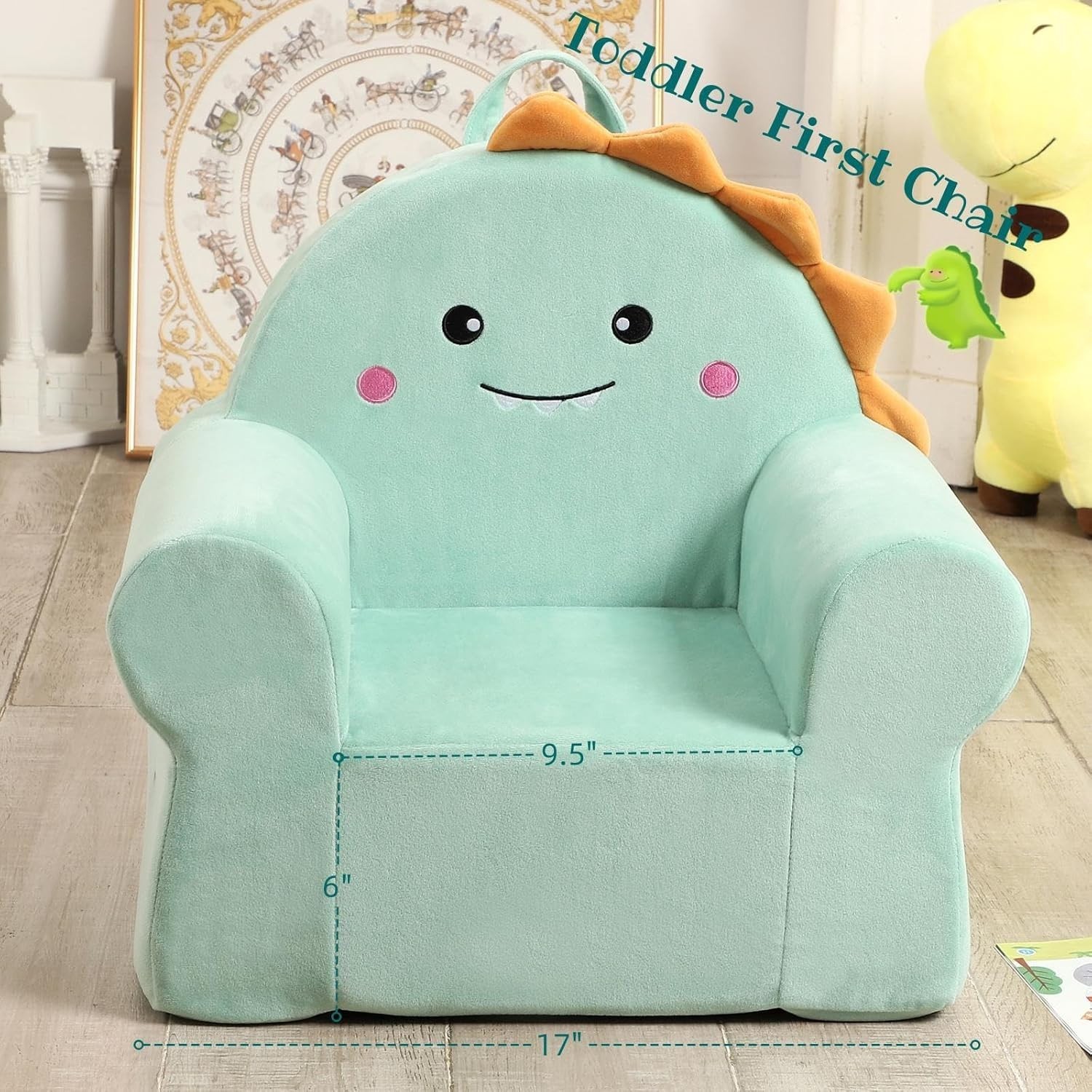 Cuddly Toddler First Chair, Character Chair, Green, 18 up to 3