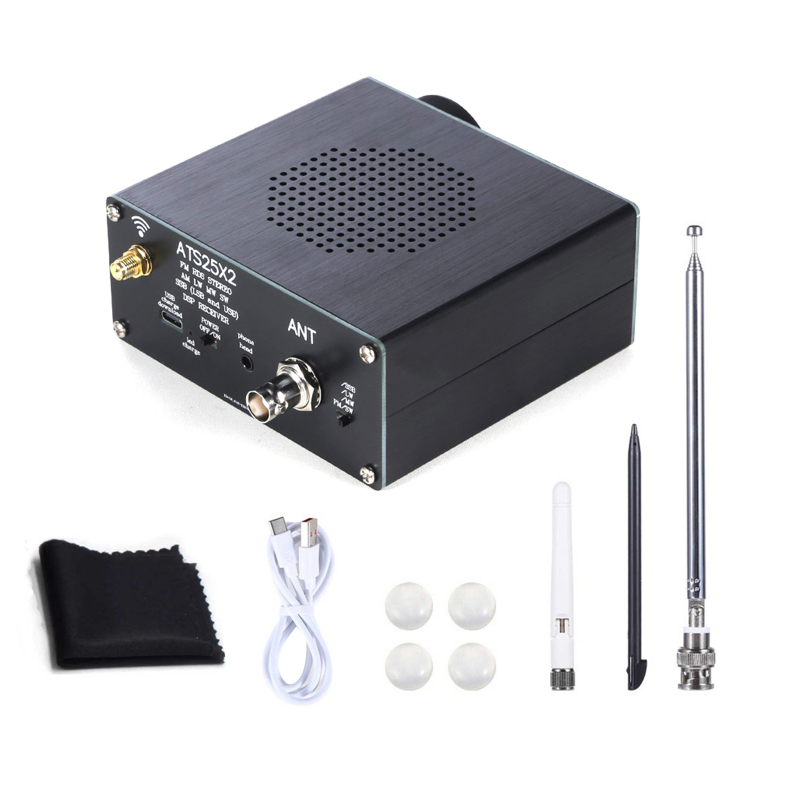 Multi-Function ATS25X2 WIFI Radio Receiver FM RDS AM LW MW SW SSB DSP Antenna