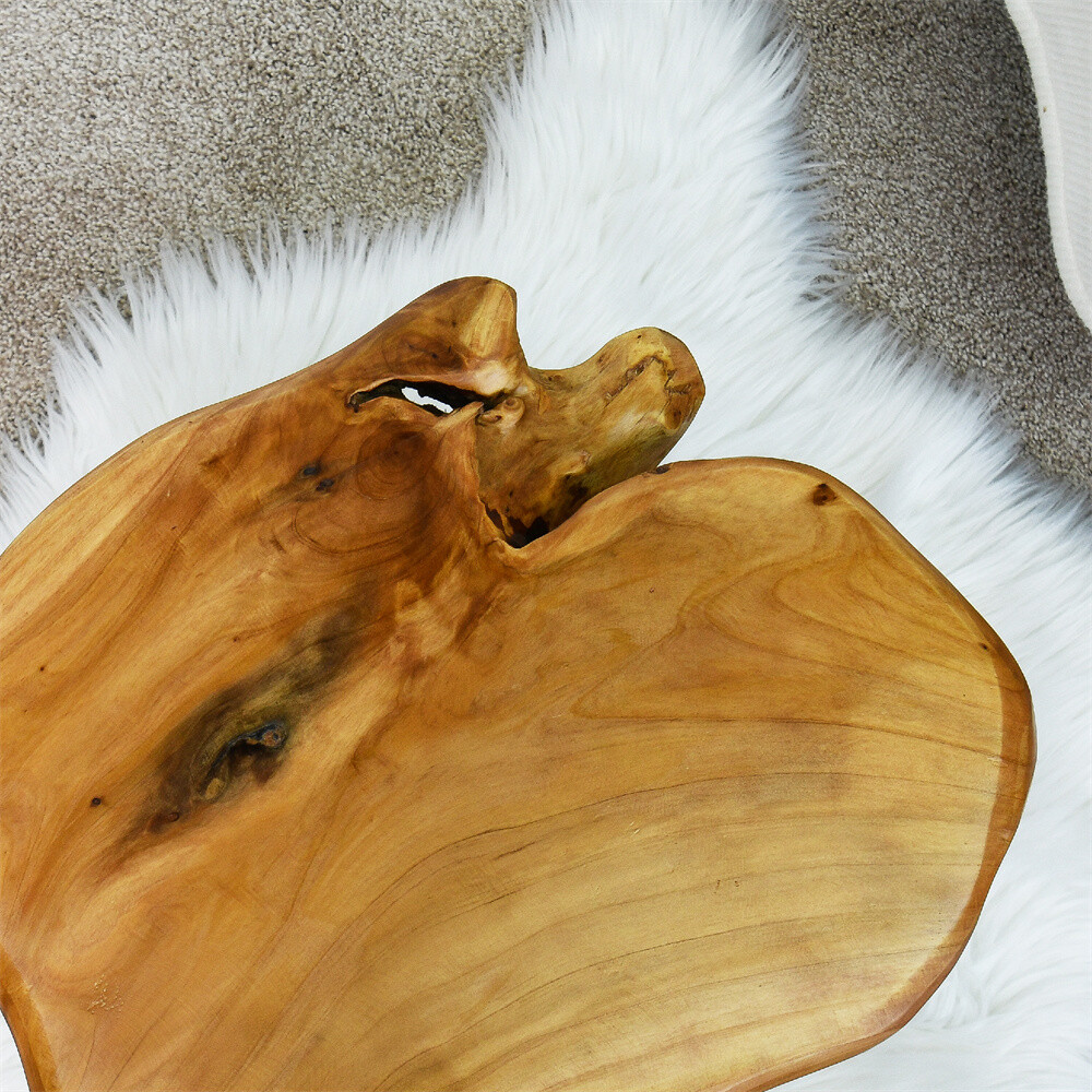 Cedar Roots Plant Stand Naturally Shaped Mushroom Stool Side Table 13.5"x12"x15"