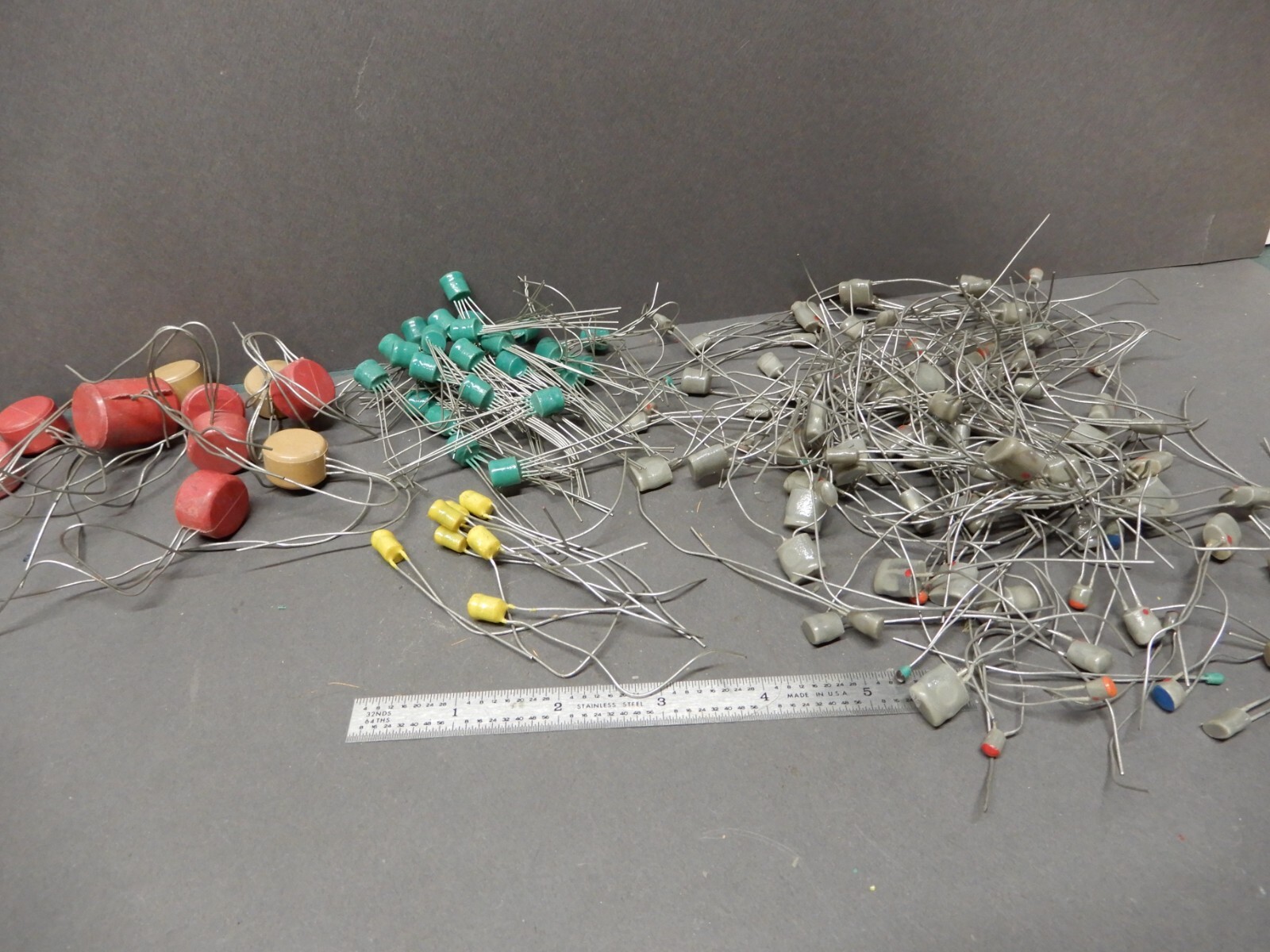 Huge Lot of Vintage ??? Capacitors? Chokes?  Please Let Us Know!