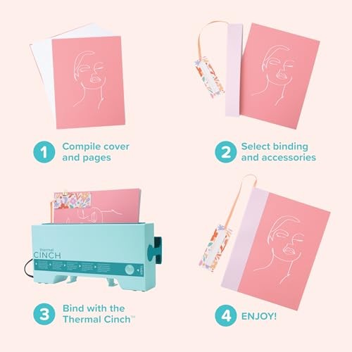 Thermal Cinch Binding Machine Pink 12 Inch, Includes Thermal Cinch Pink