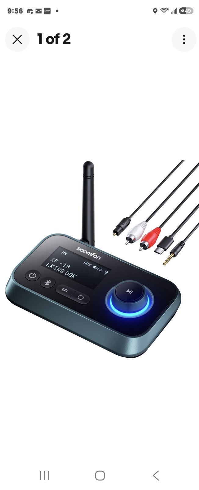 SOOMFON Bluetooth Transmitter for TV 3-in-1 Bluetooth 5.0 Transmitter Receiver