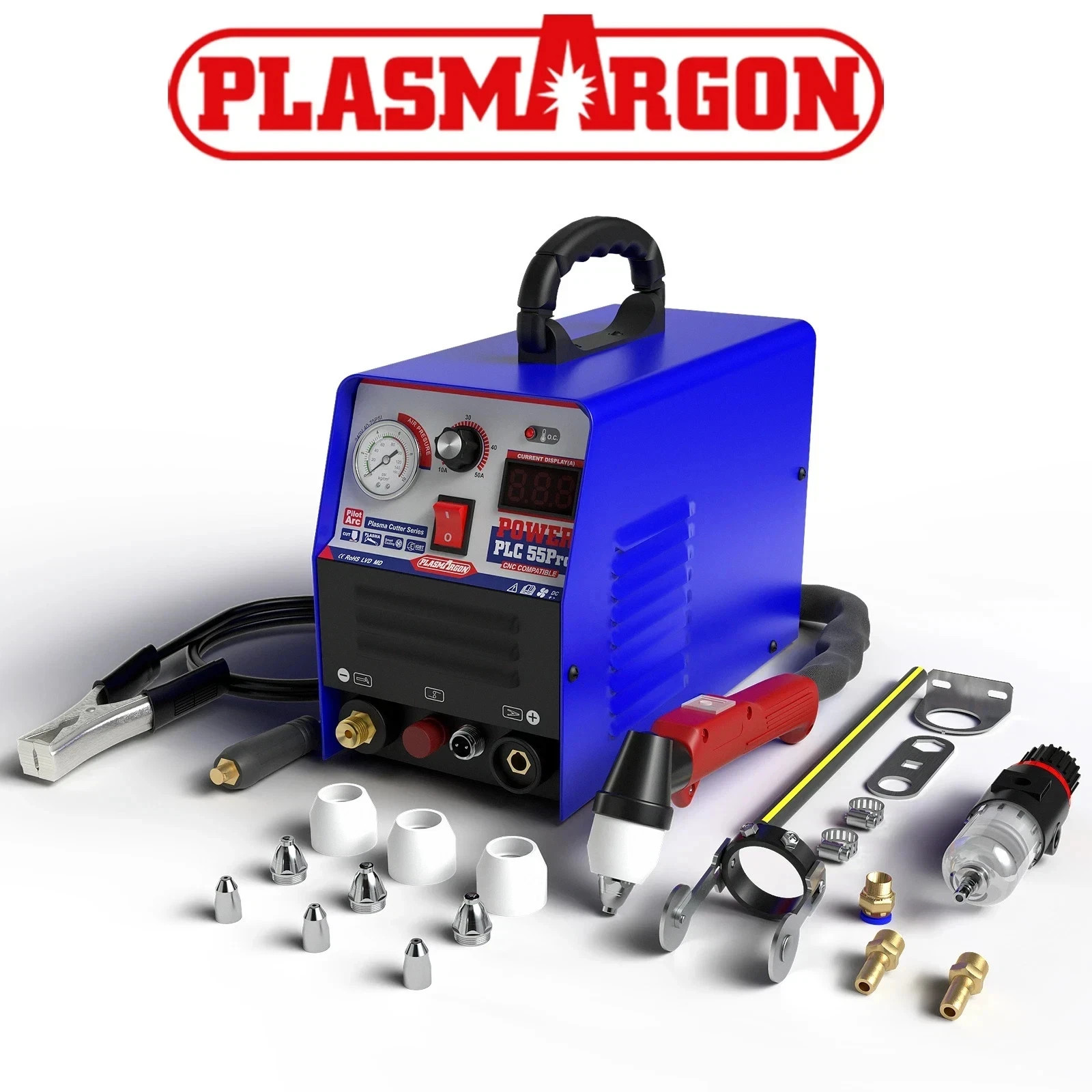 CUT55Pro 110V/220V 55A Plasma Cutter Machine IGBT Inverter 14mm Clean Cut