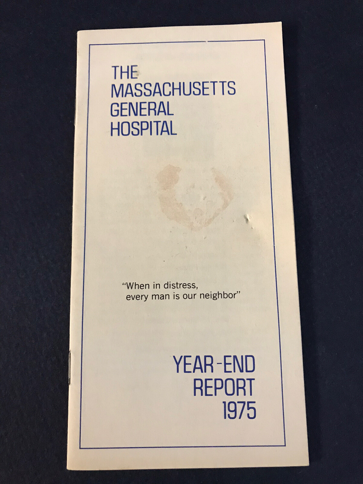 Vintage Report, Massachusetts General Hospital 1975 Year-End Report