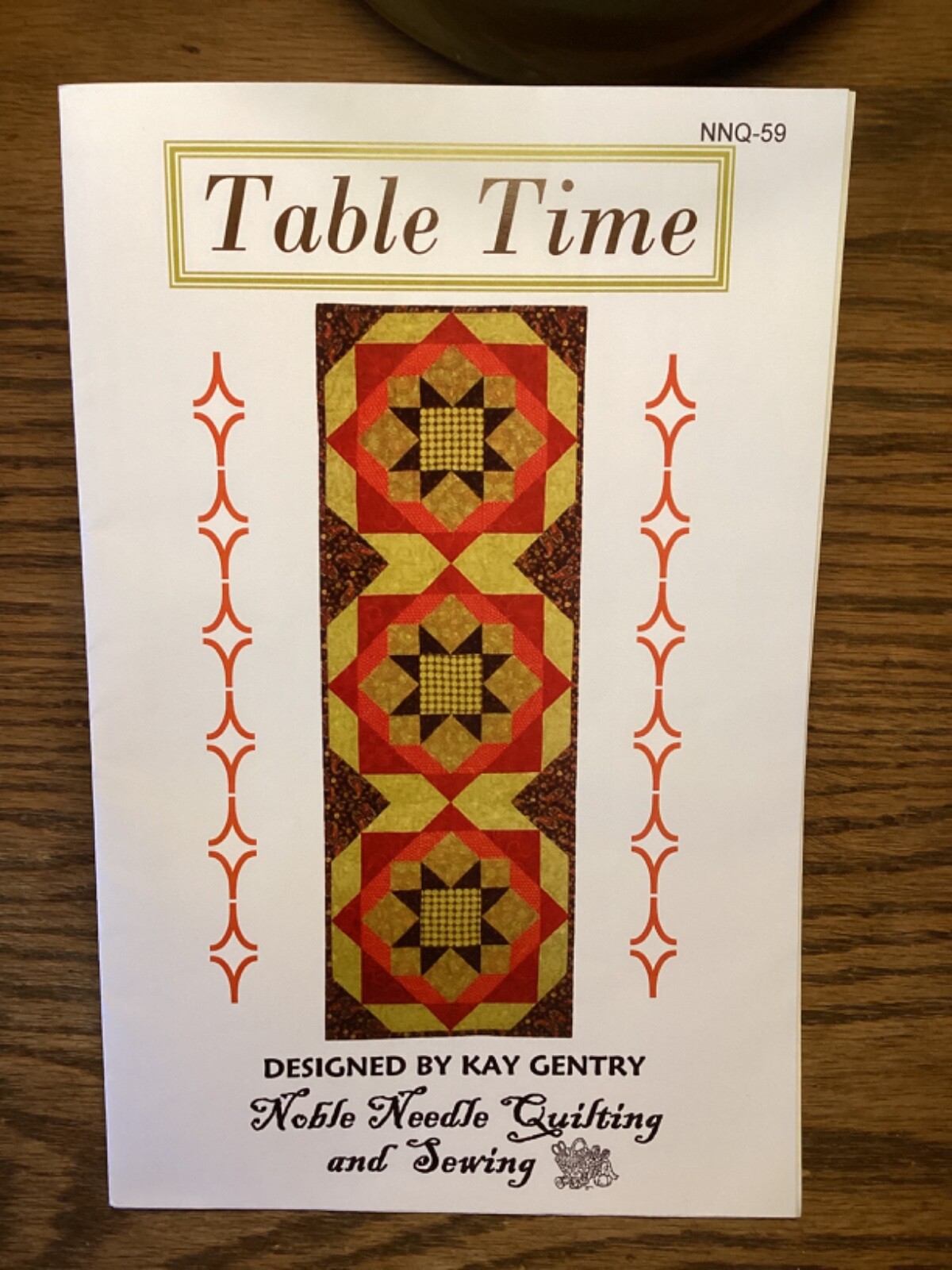 PATTERN Primitive Large Stars Quilt Table Runner NEW Nobel Needle Quilting