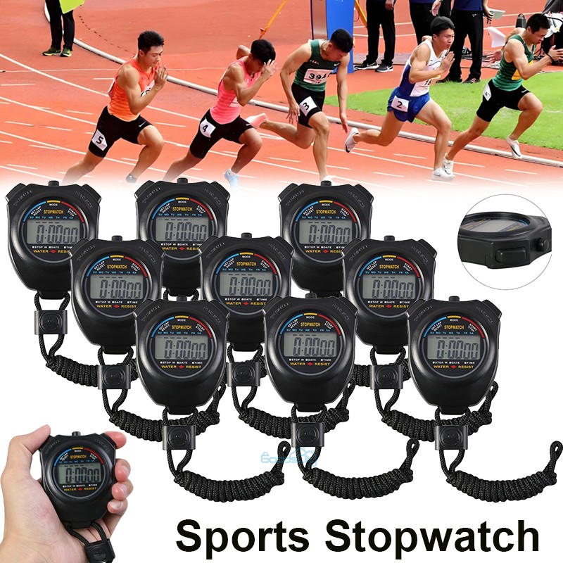 12/24 Hours Professional Electronic LCD Timer Digital Sport Stopwatch Counter