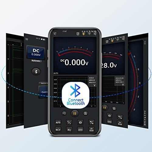 Digital Multimeter Bluetooth Auto Ranging 6000 Counts AC DC Voltage Current Test