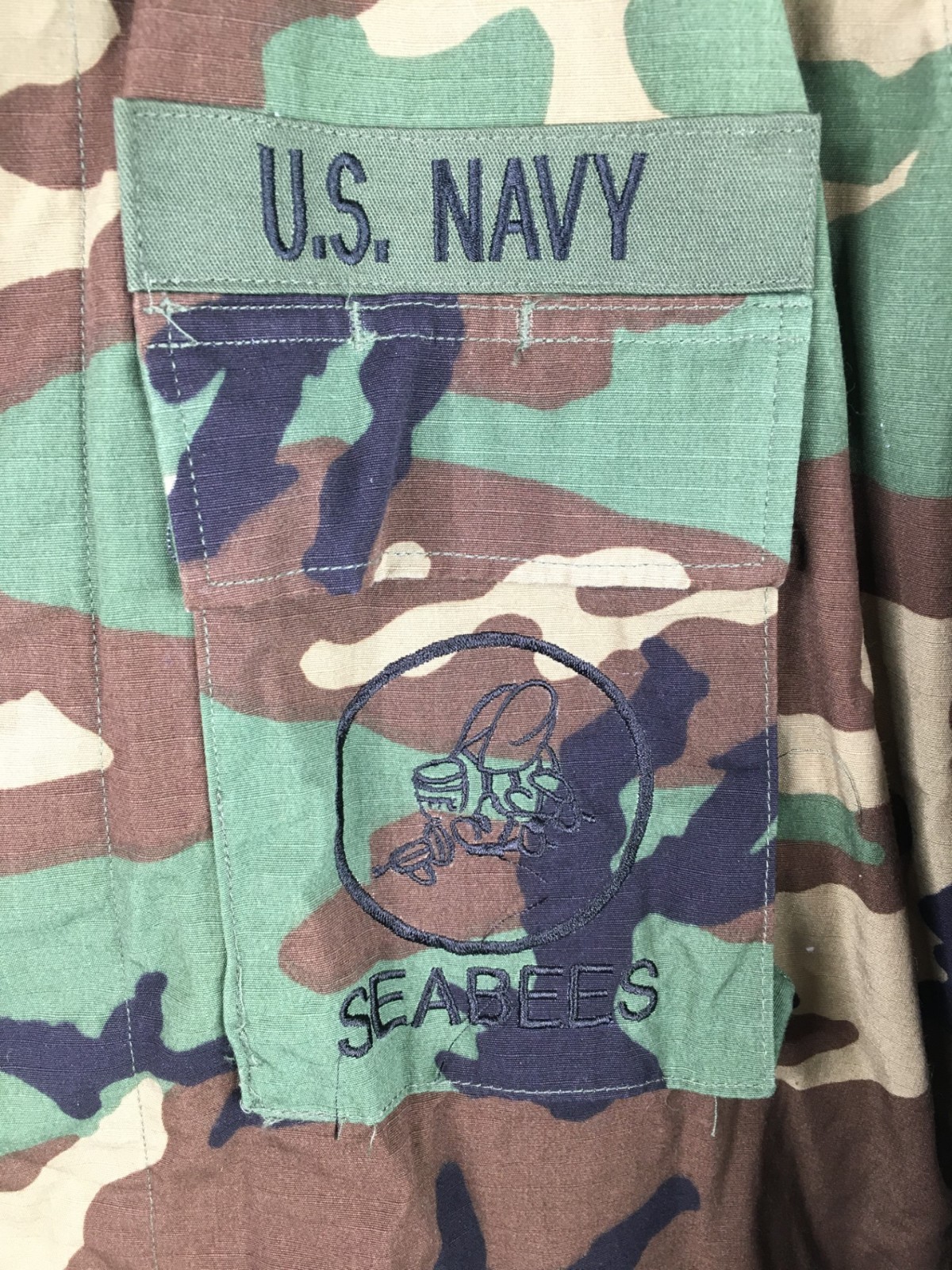 Summer Weight Seabees BDU Jacket Size: Medium - Long #11