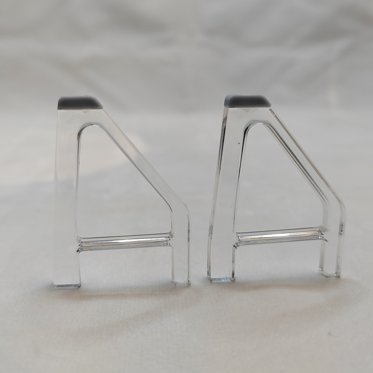 For PS5 Slim Console Horizontal Bracket Triangle Clear Holder w/ Anti-slip Pad