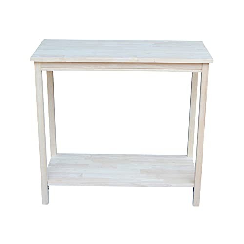 Accent Table, Unfinished L: 14 x W: 31 x H:29 Rustic
