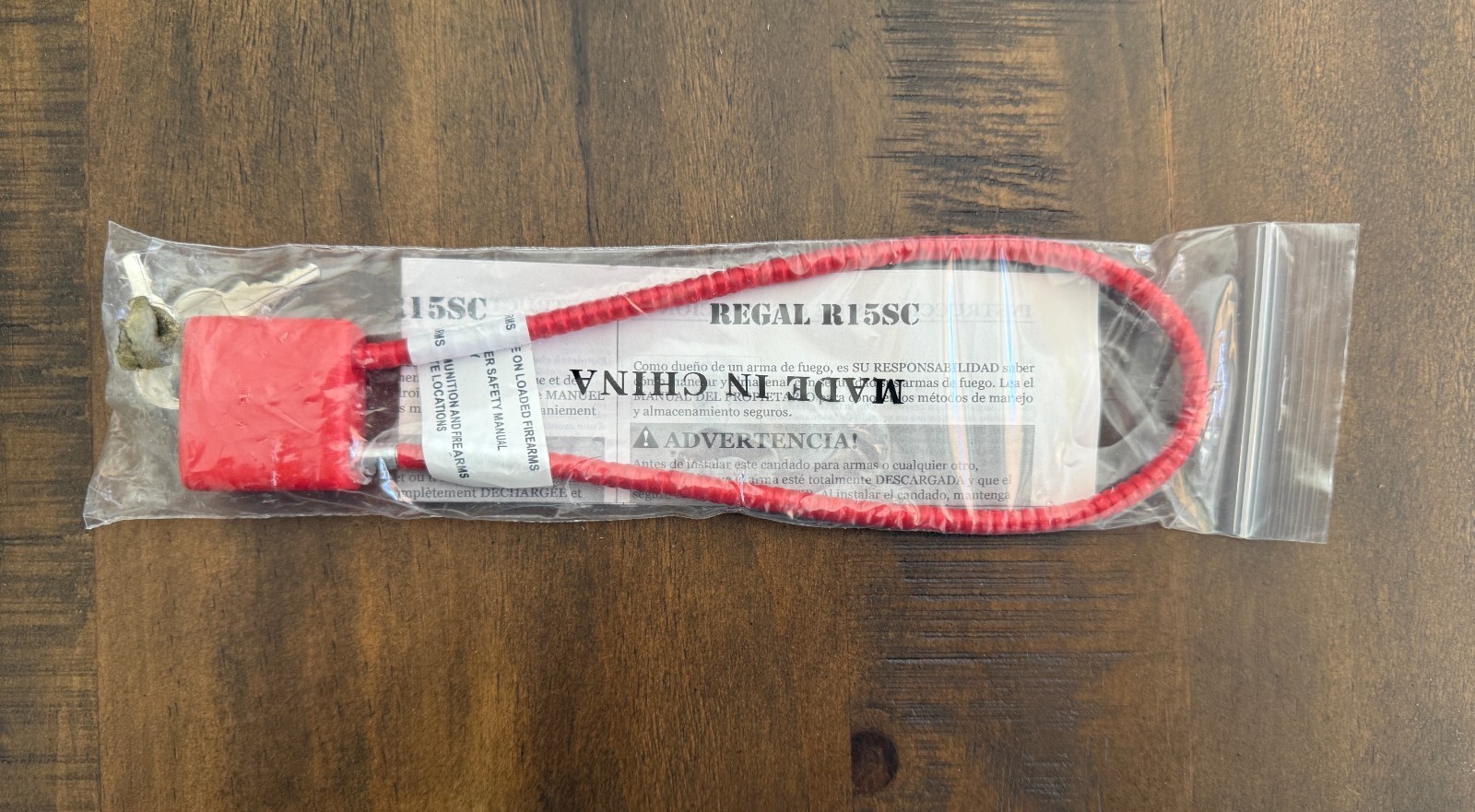 Regal R15SC Gun Lock Cable with 2 Keys - "NEW"