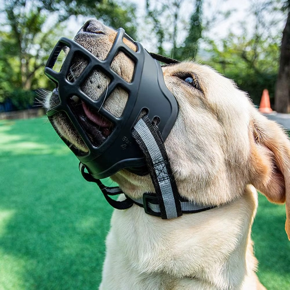 Adjustable Dog Muzzle Silicone Breathable Strong Basket Dogs Mouth Muzzles USA