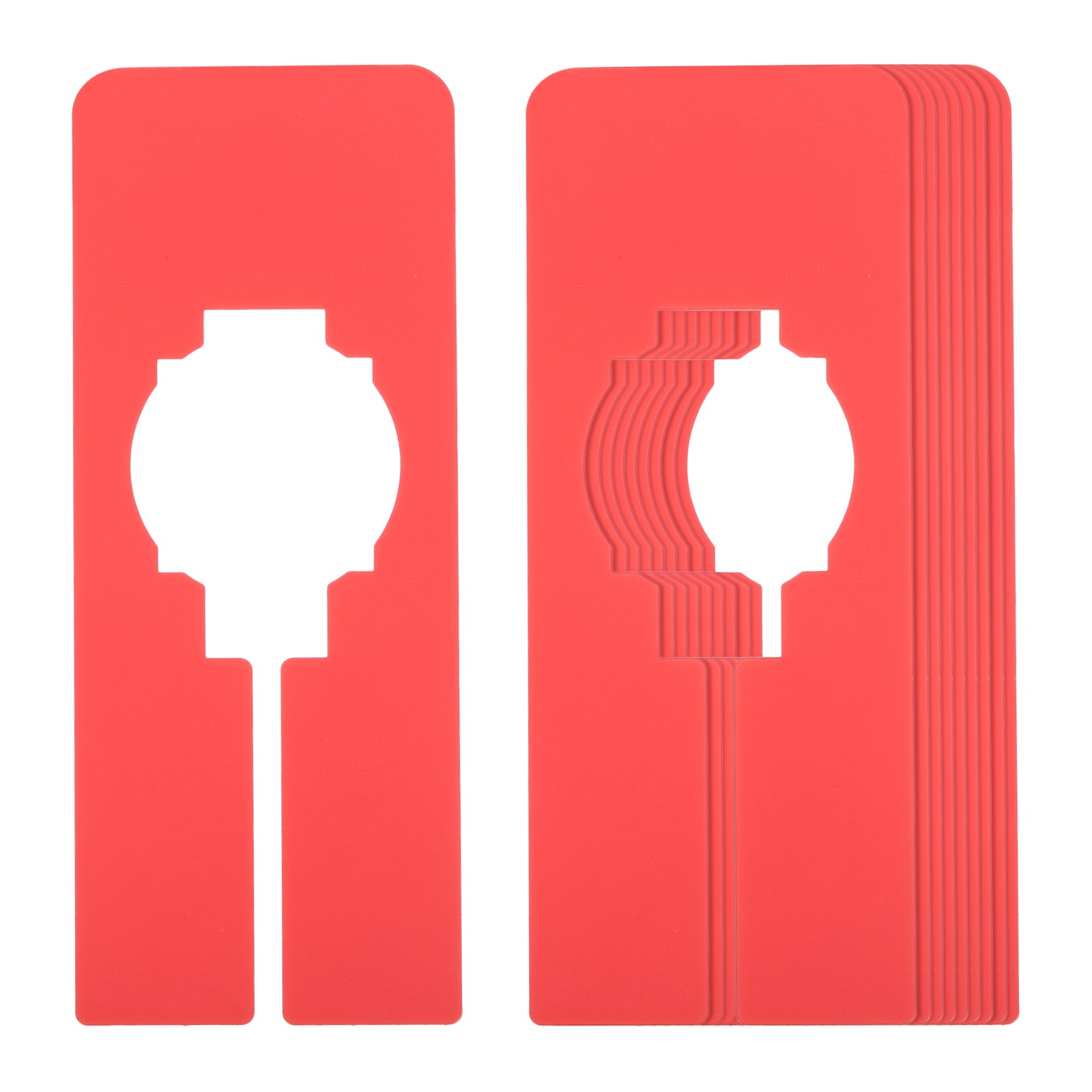 10pcs Clothes Dividers Clothing Rack Dividers Rectangle Separator Red