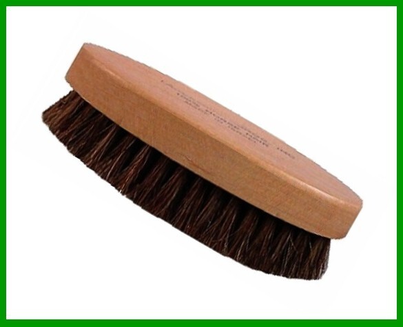 Shoe Brush ~ BROWN travel Brush ~  Hard Wood Handle ~  QUALITY 100% Horse Hair