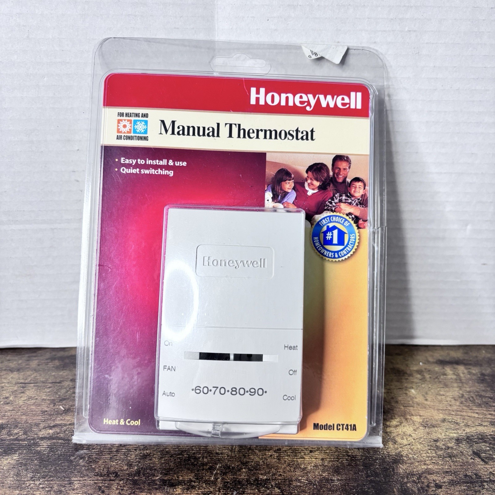 Honeywell Manual Thermostat for Heat & Cool - CT41A - New