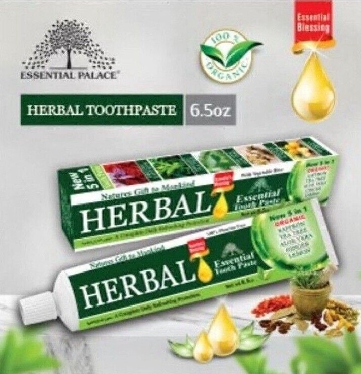 Essentila Palace Herbal 5 In 1  Tooth Paste ( 6 Tubes) Shipping From USA 🇺🇸