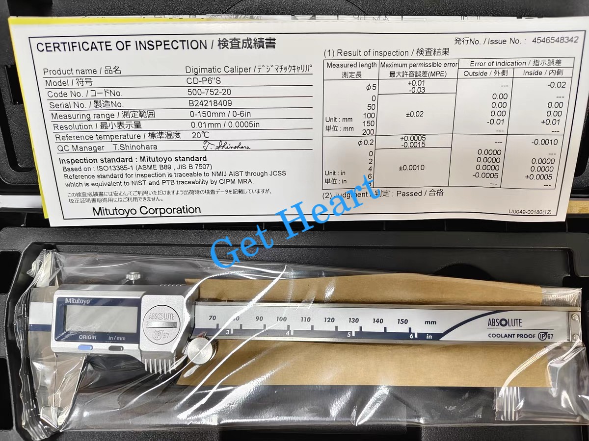 1PC NEW Mitutoyo 500-752-20 Coolant Proof Caliper 0-6"/150mm Range