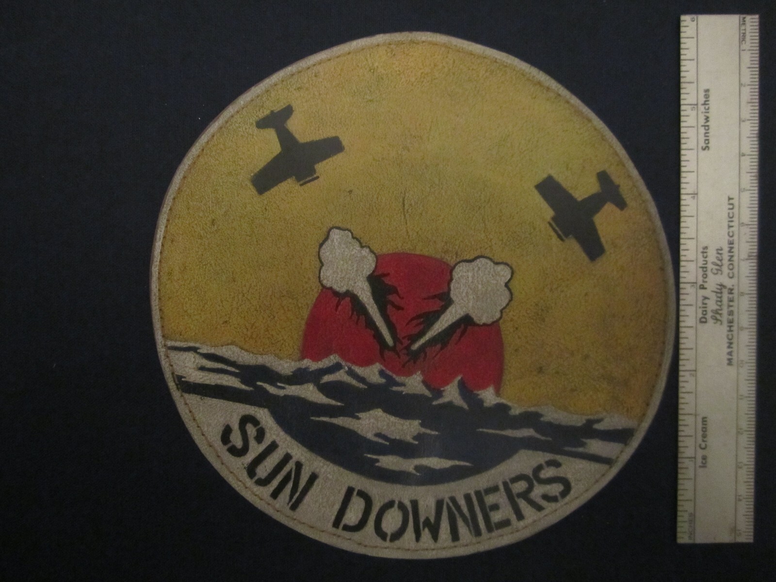 USN VF-111 SUNDOWNERS LEATHER SQUADRON PATCH
