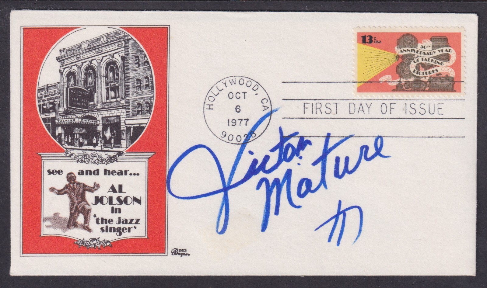 Victor Mature (1913-1999), American Actor, signed Talking Pictures FDC