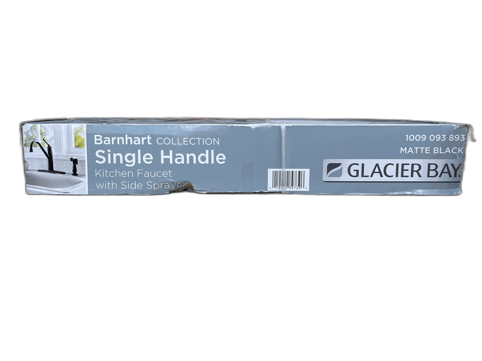Glacier Bay Barnhart Single-Handle Kitchen Faucet w/ Side Sprayer in Matte Black