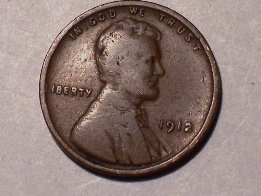 1912-P @   Circulated" early date Lincoln Wheat Penny,)  *From roll*